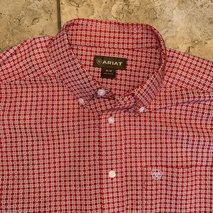 Men’s Medium Red / Orange Ariat Western Shirt